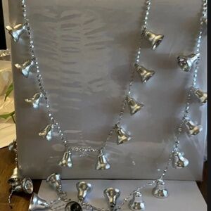 Silver Bell Garland – Vintage Plastic Christmas Trim